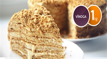 Какое торжество без вкусного, большого и красивого торта? Стейк – бар „Vīnoga” предлагает: свежеиспеченный медовый торт с банановым кремом (1 кг.) только за 4.00 Ls! Сладкое чудо!