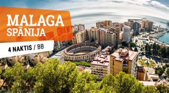 Malaga un Andalūzija nedēļas nogalē! 4 naktis Saules krastā Spānijā!