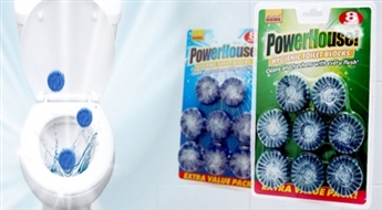 Супер предложение – таблетки для унитаза Powerhouse. 6 шт. x 40 г.!