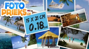 Super akcija! Fotogrāfiju izdruka 15x21 cm izmērā, TIKAI par 0.18 EUR uz matēta vai glancēta papīra ar atlaidi līdz 50%!