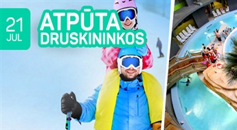 Sapņojat par ūdens priekiem vai ziemu vasarā!? Tas ir iespējams! Dodaties pavadīt brīvdienas uz kaimiņzemi Lietuvu un relaksējaties Druskininku ūdens parkā vai baudiet ziemas priekus Sniega arēnā!