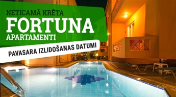 Pavasara lidojumi! Neaizmirstama atpūta Krētas salā! Izmanto savu veiksmi un atpūties apartamentos Krētā! Lidojums + Apartamenti + Transfērs!