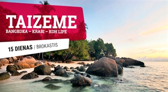Bangkoka – Krabi – Koh Lipe! Brīnumainie Taizemes dienvidi. Atpūta Krabi un skaistākajā Taizemes salā Koh Lipe! 3 ekskursijas dāvanā!
