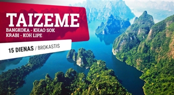 Bangkoka – Khao Sok – Krabi – Koh Lipe! Apbrīnojamie Taizemes dienvidi , Cheo Lan ezers.  Atpūta Krabi un skaistākajā Taizemes salā Ko Lipe. 2 ekskursijas dāvanā!.