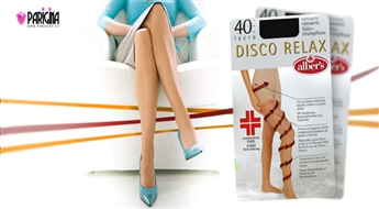 Коррекционные медицинские женские колготки (1 шт.) „Disco Relax” 40 DEN со скидкой 55%! Акцент на ножки!