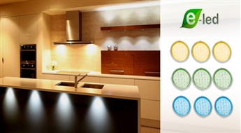 Mēbelēs iebūvējamā LED lampas (3 gab.) zaļā, dzeltenā vai zilā krāsā ar 80% atlaidi! Dekoratīvs un funkcionāls interjera elements!
