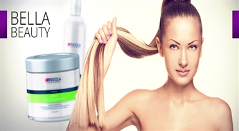 Кератиновая маска INDOLA  REPAIR TREATMENT для восстановления ослабленных и поврежденных волос +  стрижка +  укладка волос со скидкой 70% в салоне „Bella Beauty”!