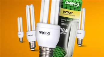 Экономичная лампочка "Omega Lighting 18W" с особой технологией "Quick Start" всего за 1.39 Ls!