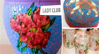 56% скидка на два занятия ДЕКУПАЖА в Lady Club! + 50% скидка, продолжая занятия!