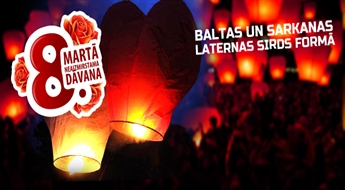 LABĀKĀ DĀVANA SVĒTKOS! Gaisa laterna baltā vai sarkanā krāsā ar 50% atlaidi! Dāvā sev neaizmirstamus iespaidus!