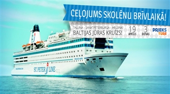 Baltijas jūras kruīzs! Tallina – Sanktpēterburga – Helsinki! Izklaides dažādām gaumēm!