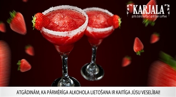 Бар в Старой Риге KARJALA предлагает: алкогольный коктейль „Клубничный Дайкири” всего за 1.25 Ls!