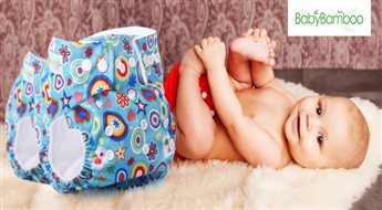 BabyBamboo daudzkārtlietojamas autiņbiksītes! Komplekts: biksītes TrendyBaby + ieliktnītis Black Bamboo tikai par 12.77 Ls!