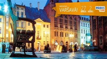 Weekend в Варшаве! Два незабываемых дня в столице Польши всего за 29.00 Ls! Насладись весенними радостями в Речи Посполитой!