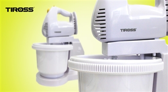 TIROSS PRODUKTI – ŠVEICES KVALITĀTE PAR LABĀKAJĀM CENĀM! Tiross mikseris + blenderis + statīvs ar rotējošu bļodu tikai par 19.99 Ls!