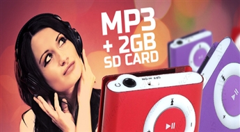 Мини mp3 проигрыватель + 2GB microSD карта памяти всего за par 5.40 Ls!