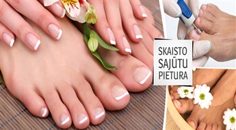 Skaistumkopšanas kabinets „Skaisto Sajūtu Pietura” piedāvā: estētiskais aparāta pedikīrs ar 50% atlaidi!