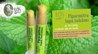 Piparmētru lūpu balzāms (7 ml) ar 50% atlaidi! Veselīgas, smaržīgas lūpas!