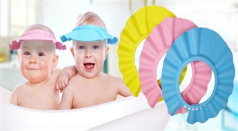 Bērnu aizsargcepure „Baby Wash” ar 50% atlaidi! Pasargās no ūdens iekļūšanas mazuļa acīs!