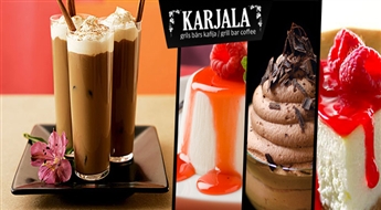 Бар в Старой Риге KARJALA предлагает: холодный кофе + панакота, шоколадный мусс или чизкейк всего за 2.15 Ls!