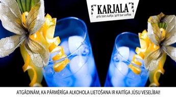 Bārs KARJALA Vecrīgā piedāvā: alkoholiskais kokteilis „Blue Lagoon” (300 ml) tikai par 1.40 Ls!