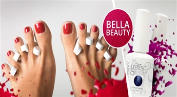 Экспресс  педикюр с покрытием  лака Gelish  в салоне красоты „Bella Beauty” всего за 8.00 Ls!