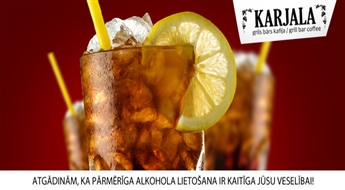 Bārs KARJALA Vecrīgā piedāvā: alkoholiskais kokteilis „Long Island ice tea” tikai par 3.36 Ls!
