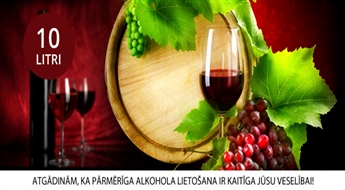 ОТЛИЧНОЕ ПРЕДЛОЖЕНИЕ! Разливное красное вино „Lambrusco” (30 л) всего за 30.00 Ls!