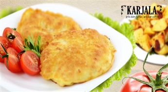 Бар в Старой Риге KARJALA предлагает: свиная отбивная с кус-кусом или гречкой, соусом и овощным салатом всего за 1.70 Ls!