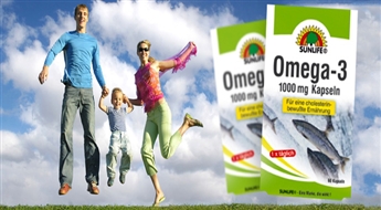 SUNLIFE рыбий жир Omega-3 – 60 капсул с 50%! Позаботься о своем здоровье!