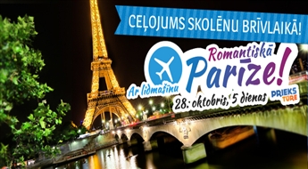 Super piedāvājums! 5 neaizmirstamas dienas Parīzē! Visas naktis viesnīcās! Sagaidi rudeni ar neaizmirstamu ceļojumu!
