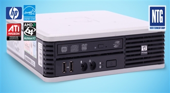 Dators HP dc7800 Ultra-Slim ar Core 2 Duo E6550 2.33 GHz procesoru, 2GB RAM, 8x USB un DVD-RW Lightscribe. Pilna 2 gadu garantija + bonusā 365 dienu Express garantijas serviss. Vēl nebijis piedāvājums!