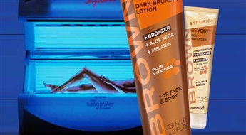 Izvēlies piemērotāko! Solārija krēms (125 ml) + dāvanā solārija pēcsauļošanās krēms Tropical Beauty tikai par 5.70 Ls!