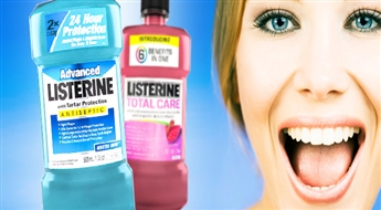 Антибактериальный ополаскиватель полости рта  (250 мл) „Listerine Cool Mint” или „Total Care” всего за 1.50 Ls!
