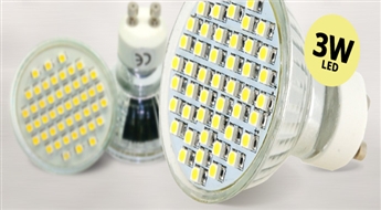 LED  лампочка GU10 3W со скидкой 43%! Экономь до 85% электроэнергии!