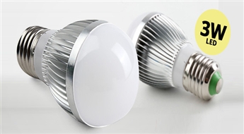 LED круглая лампочка E27 3W со скидкой 53%! Экономь до 85% электроэнергии!