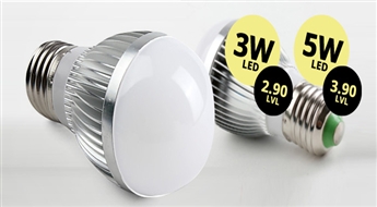 LED круглая лампочка E27 3W или 5W со скидкой 53%! Экономь до 85% электроэнергии!