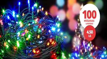 LED Рождественская гирлянда с 100 лампочками со скидкой 50%!