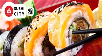 Uzaicini draugus uz Sushi-PARTY! Suši komplekts (48 gab.) no „Sushi City” ar 50% atlaidi! Suši jau ir ceļā!