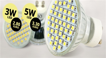 LED лампочка SANJIE GU10 3W или 5W со скидкой 43%! Экономь до 85% электроэнергии!