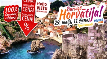 Burvīgā Horvātija! 11 neaizmirstamas dienas Adrijas jūras krastā! Ar iespēju ieraudzīt Melnkalni, Bosniju un Hercegovinu! Bez nakts pārbraucieniem!