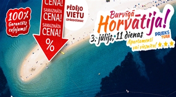 Burvīgā Horvātija! 11 neaizmirstamas dienas Adrijas jūras krastā! Ar iespēju ieraudzīt Melnkalni, Bosniju un Hercegovinu! Bez nakts pārbraucieniem!