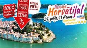 Burvīgā Horvātija! 11 neaizmirstamas dienas Adrijas jūras krastā! Ar iespēju ieraudzīt Melnkalni, Bosniju un Hercegovinu! Bez nakts pārbraucieniem!