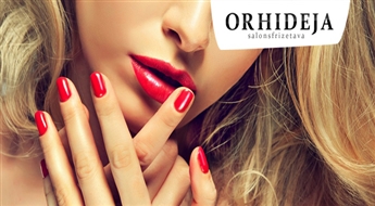 Будь стильной! Классический маникюр с новым лаком TERMO GEL ЛАК в салоне „Orhideja” со скидкой 50%!