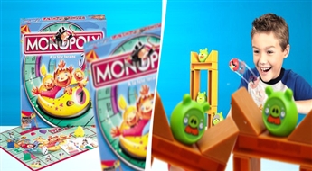 Интересные и захватывающие настольные игры для детей! Настольная игра Monopols Junior ИЛИ „Angry Birds” со скидкой до 50%!
