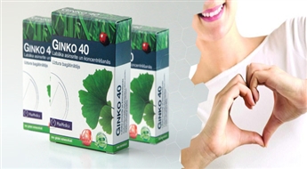 PIEGĀDE VISĀ LATVIJĀ! Ginko 40 uztura bagātinātājs (30 kapsulas) ar 50% atlaidi! Parūpējies par savu veselību!