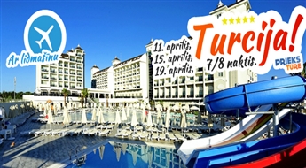 Karstā nedēļa saulainajā Turcijas piekrastē! Lake & River Side Hotel & Spa Hotel 5*, ALL INCLUSIVE! Izbaudi ilgi gaidīto vasaru!