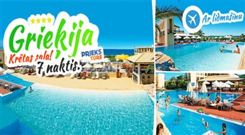 Karstā nedēļa saulainajā Krētas piekrastē! Solimar Aquamarine, 4*, ALL INCLUSIVE! Izbaudi ilgi gaidīto vasaru!
