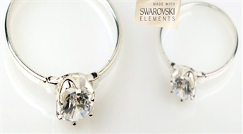 ДОСТАВКА ПО ВСЕЙ ЛАТВИИ! Незабываемый подарок! Серебряное кольцо со Swarovski кристаллом со скидкой 50%!