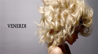 Stilīgs matu griezums + brīnišķīga matu ieveidošana salonā“Venerdi” ar 57% atlaidi!